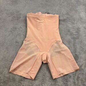 NWT Honeylove SuperPower Short Women S Rose Tan High Waist Mesh Shapewear Boning
